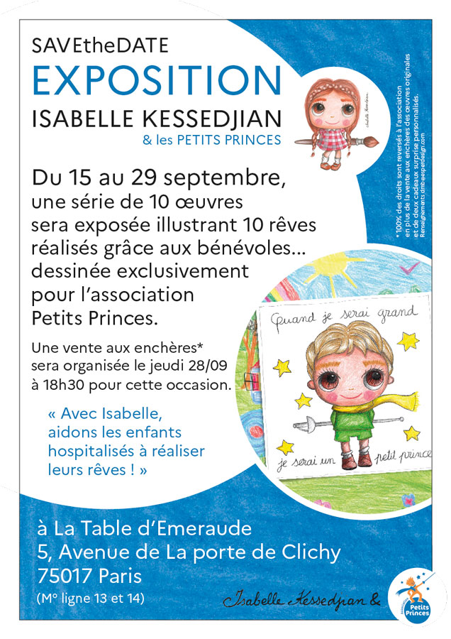 Affiche de Isabelle Kessedjian et association Petits Princes