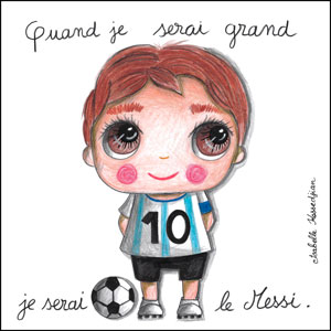 Portrait de Lionel Messi par Isabelle Kessedjian